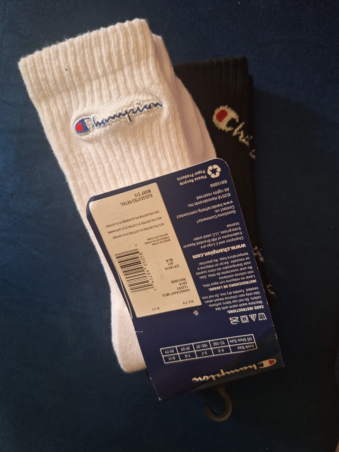 Champion Youth Crew Socks - 2 Pairs - Size 5Y-7Y - photo 2