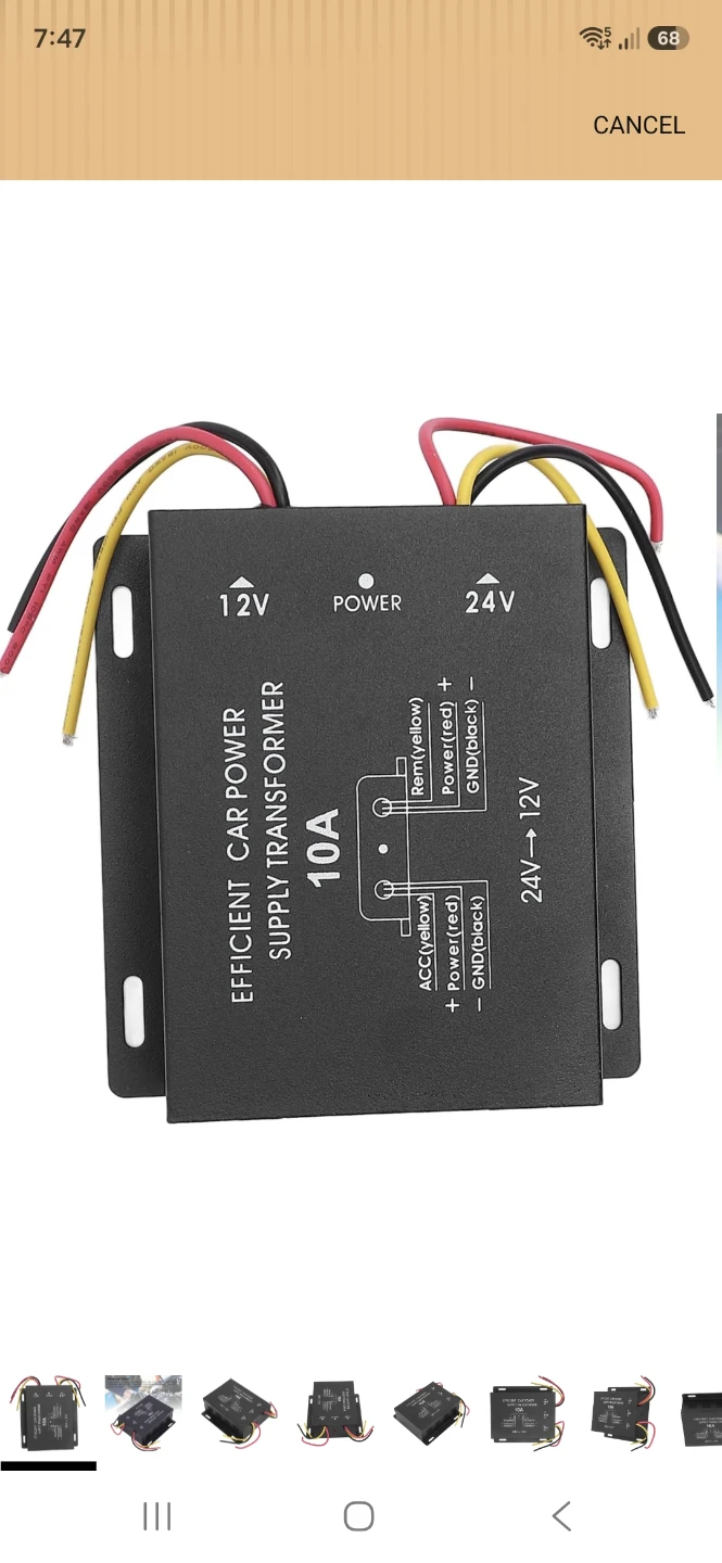 New 24V to 12V Voltage Converter, Durable Metal Body (10A)