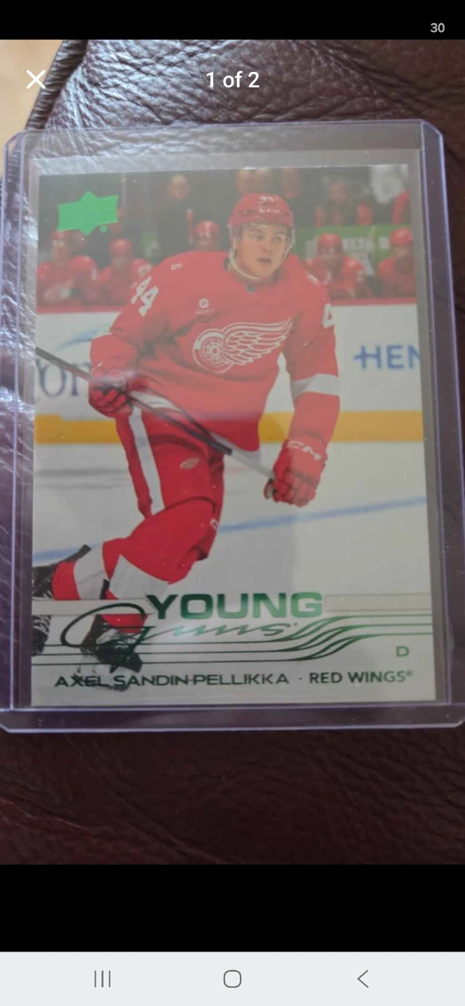 Axel Sandin-Pellikka Young Guns Hockey Card
