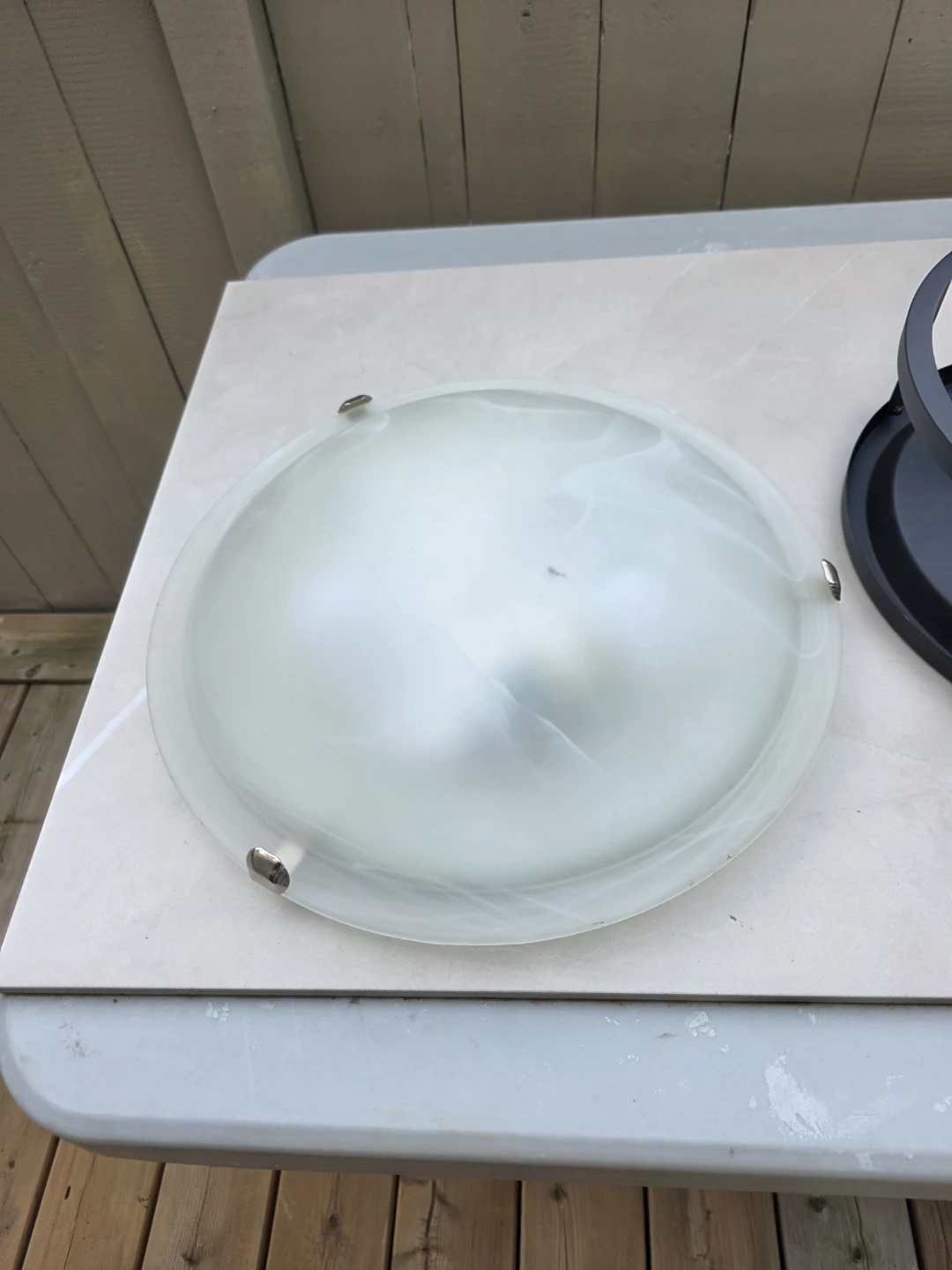 3 Flush Mount Ceiling Light Fixtures with Edison Bulbs - photo 4