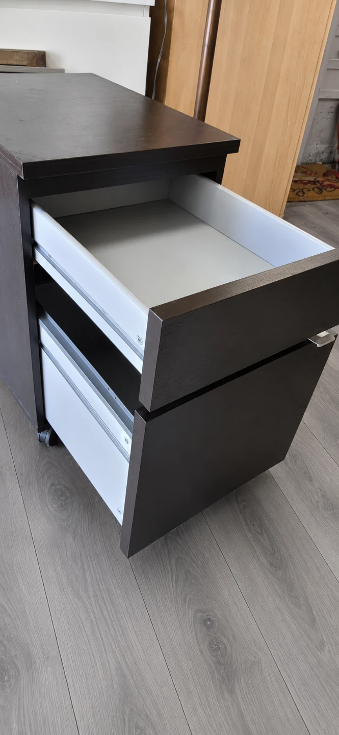 Dark Brown Rolling File Cabinet - photo 4