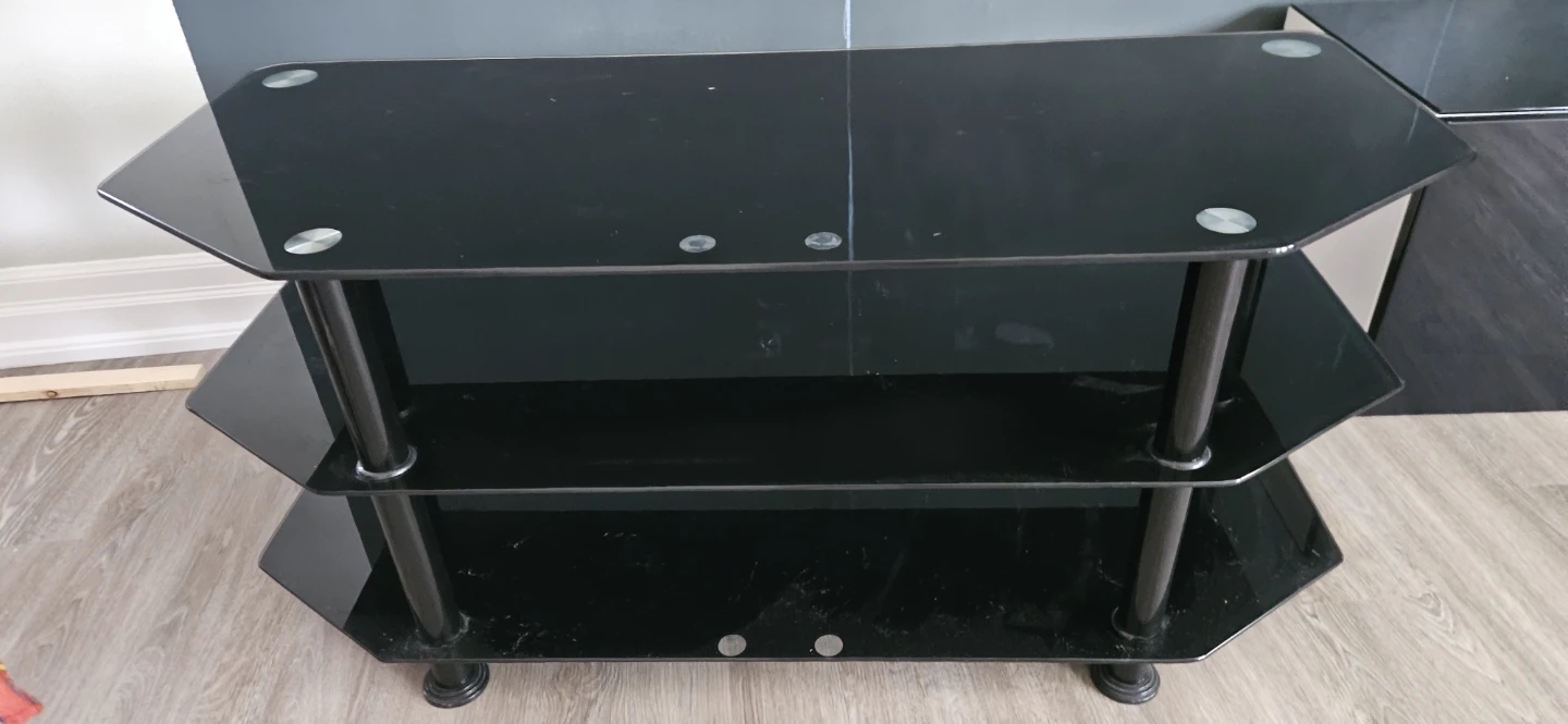 Black 3-Shelf Entertainment Unit