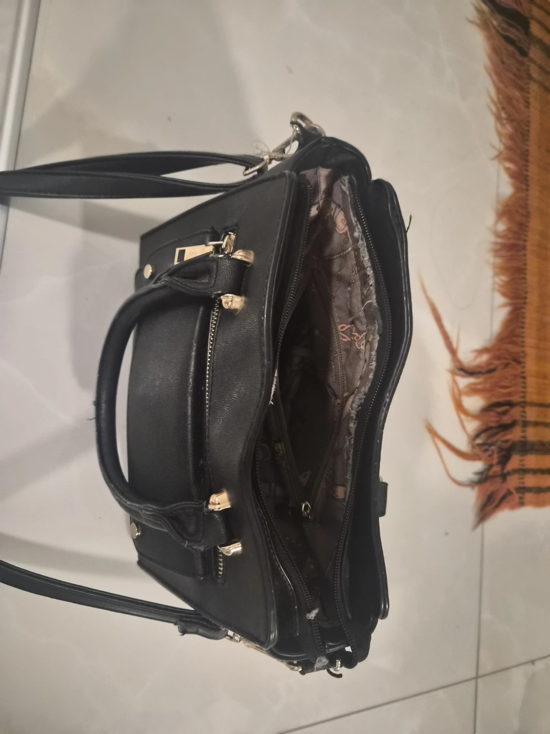 Black Satchel Handbag