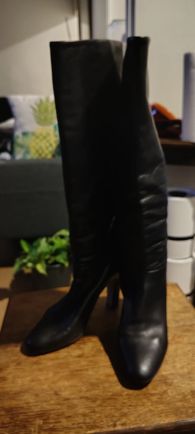 Black Leather Tall Boots