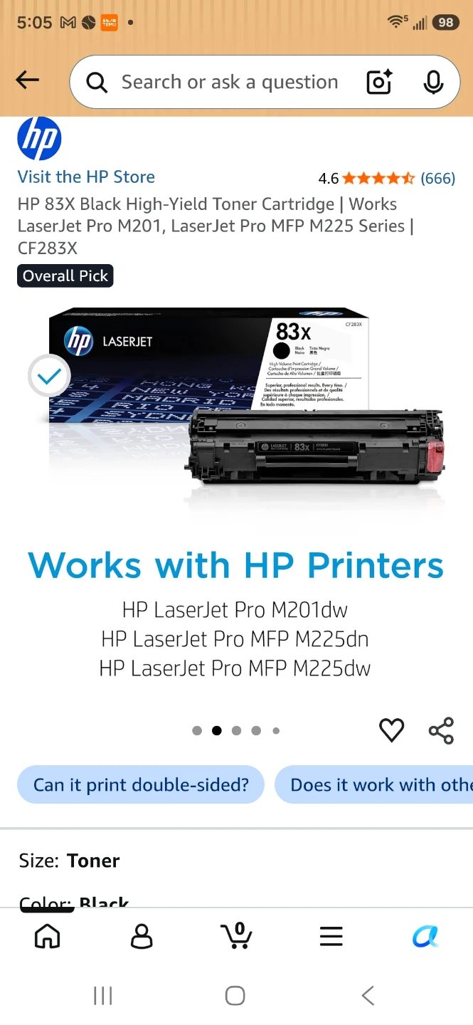 HP 83X High Yield Black Toner Cartridge CF283X - photo 3