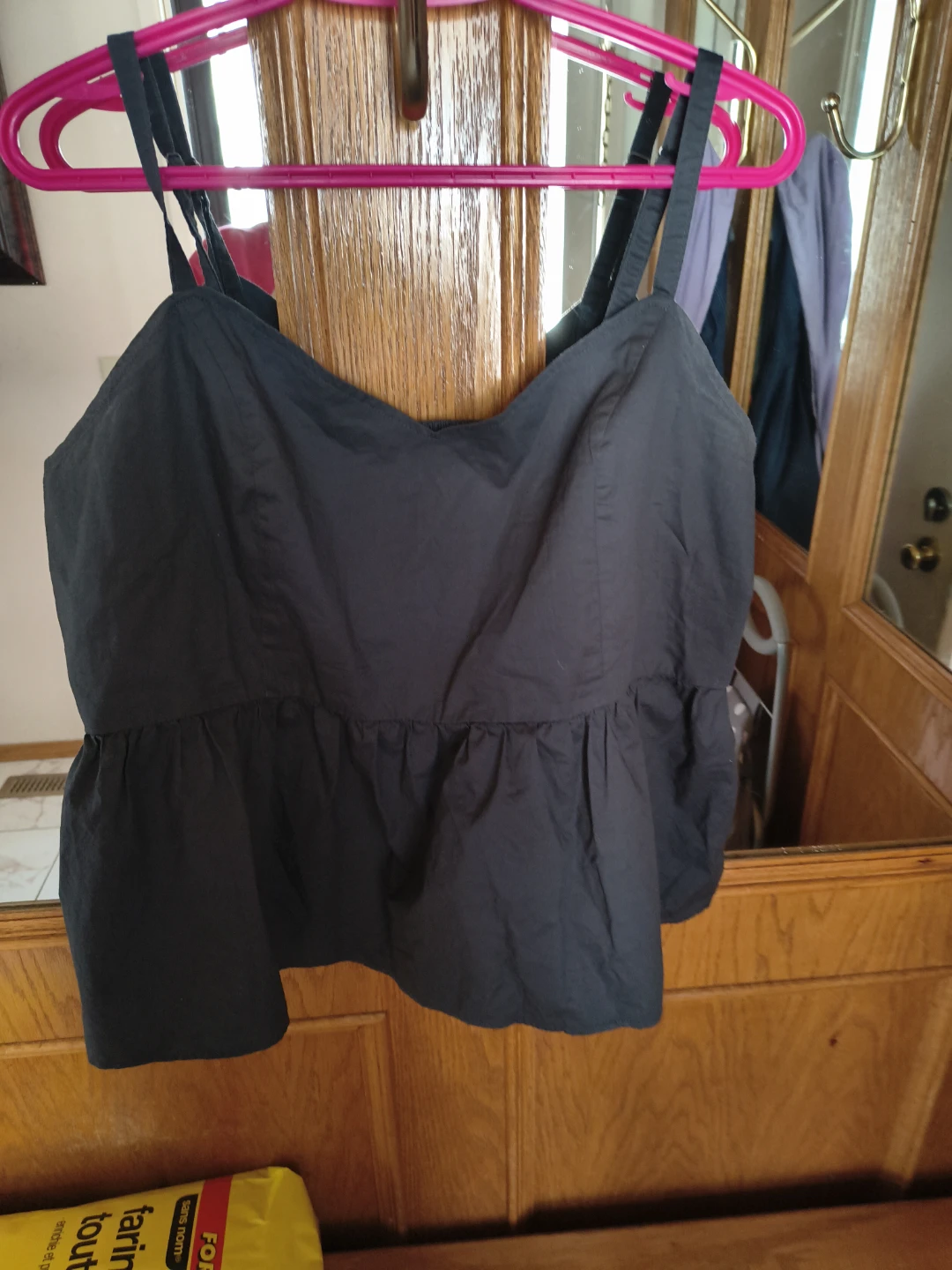 Black Peplum Camisole Top - photo 4