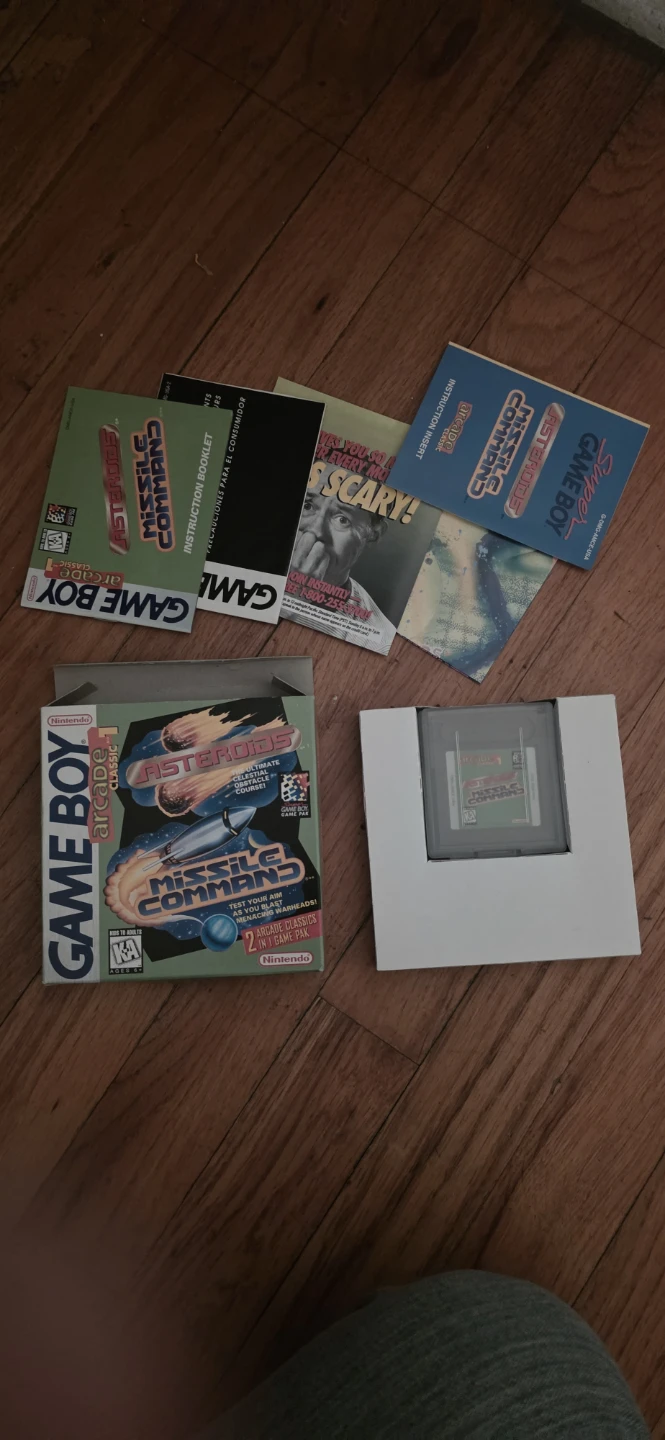 Nintendo Game Boy Asteroids & Missile Command Arcade Classic 1