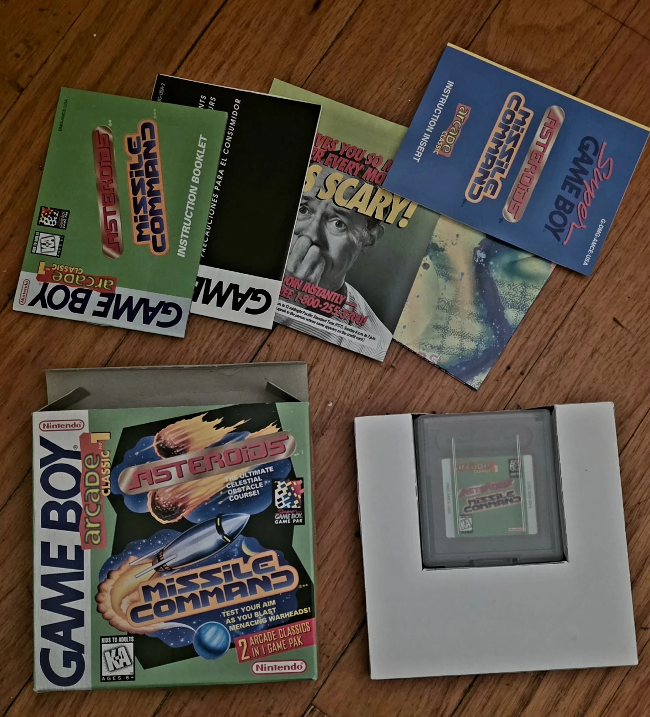 Nintendo Game Boy Asteroids & Missile Command Arcade Classic 1 - photo 2