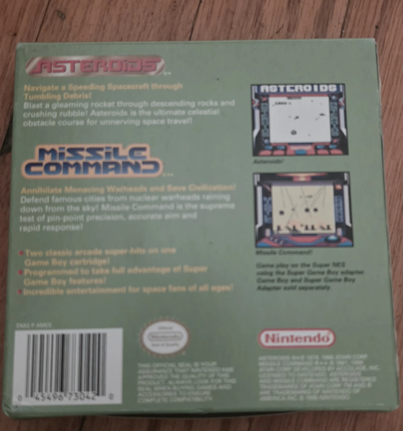 Nintendo Game Boy Asteroids & Missile Command Arcade Classic 1 - photo 3