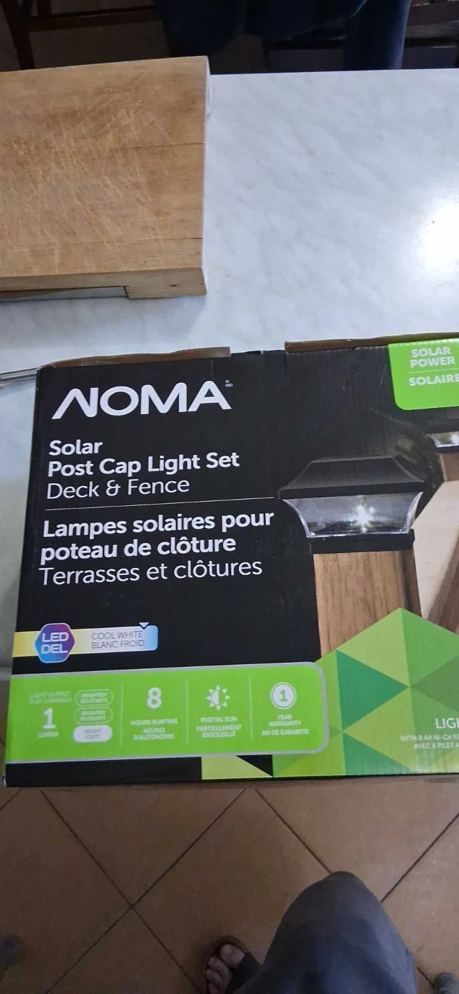NOMA Solar Post Cap Light Set for Deck & Fence