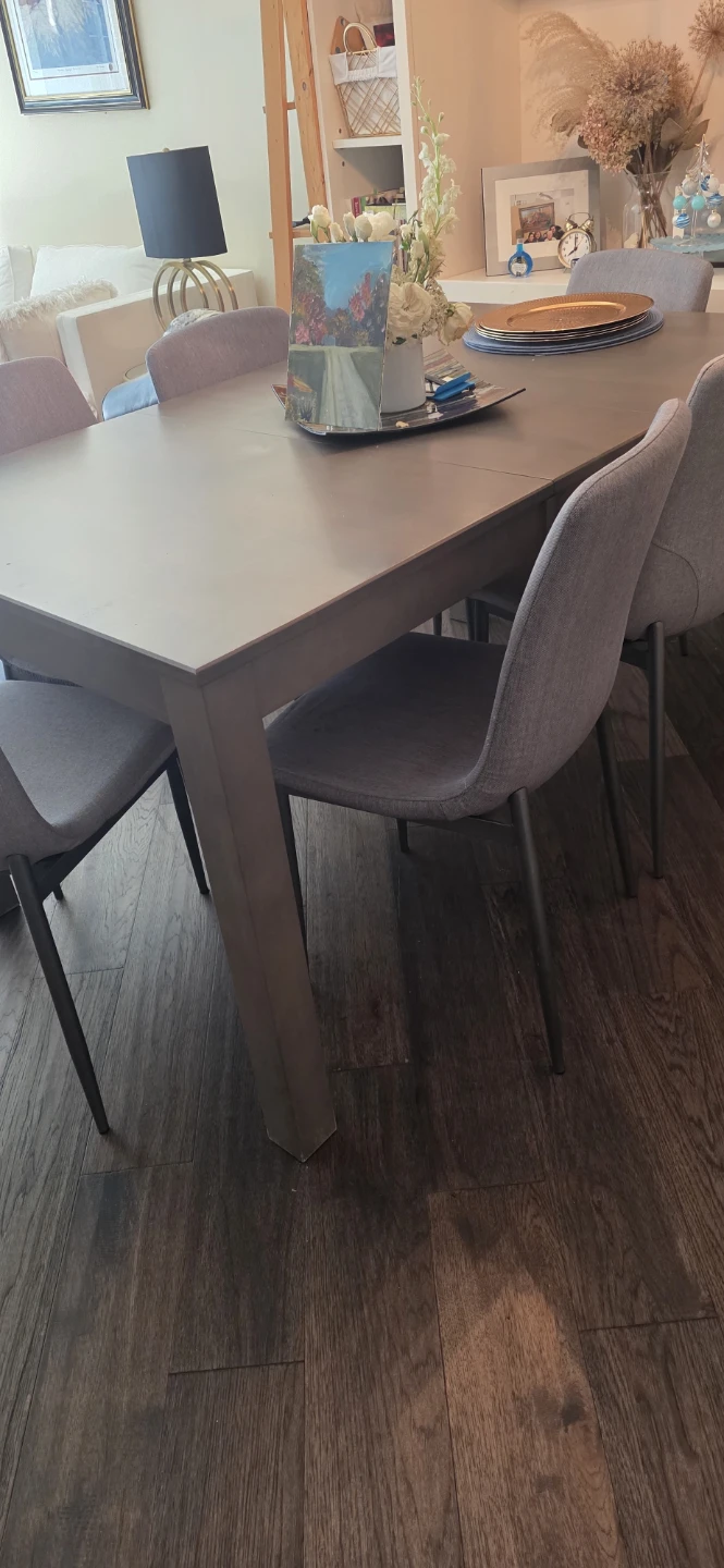 Grey Dining Table and Chairs Set - photo 2