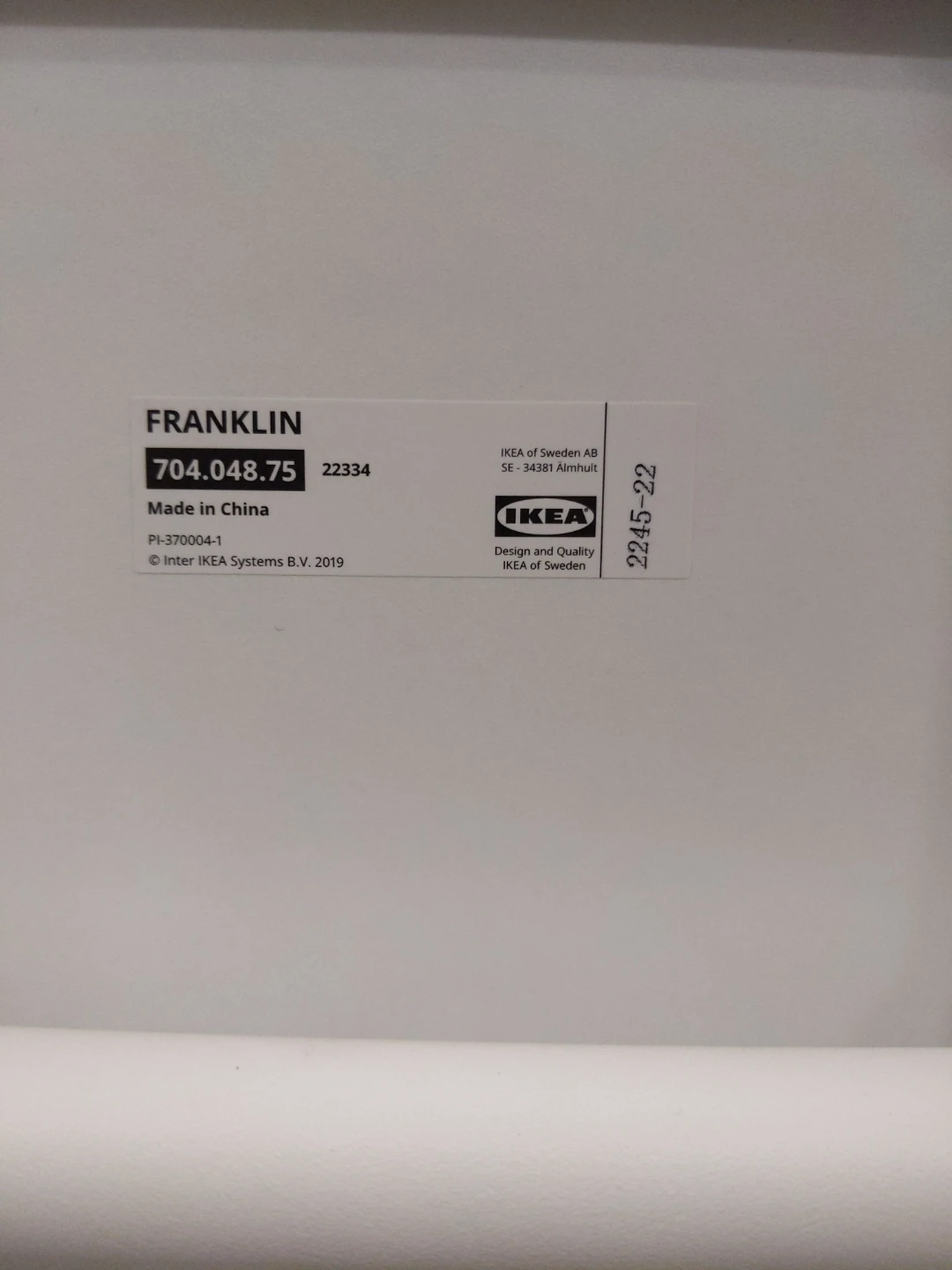 IKEA FRANKLIN Bar Stool - White - photo 2