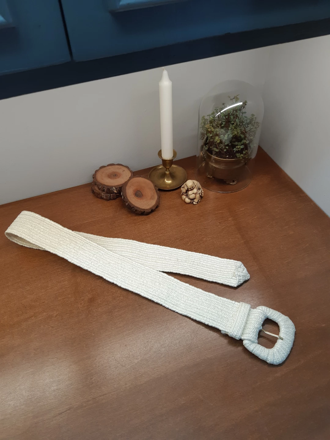 Vintage Hudson's Bay Company White Straw belt - photo 2
