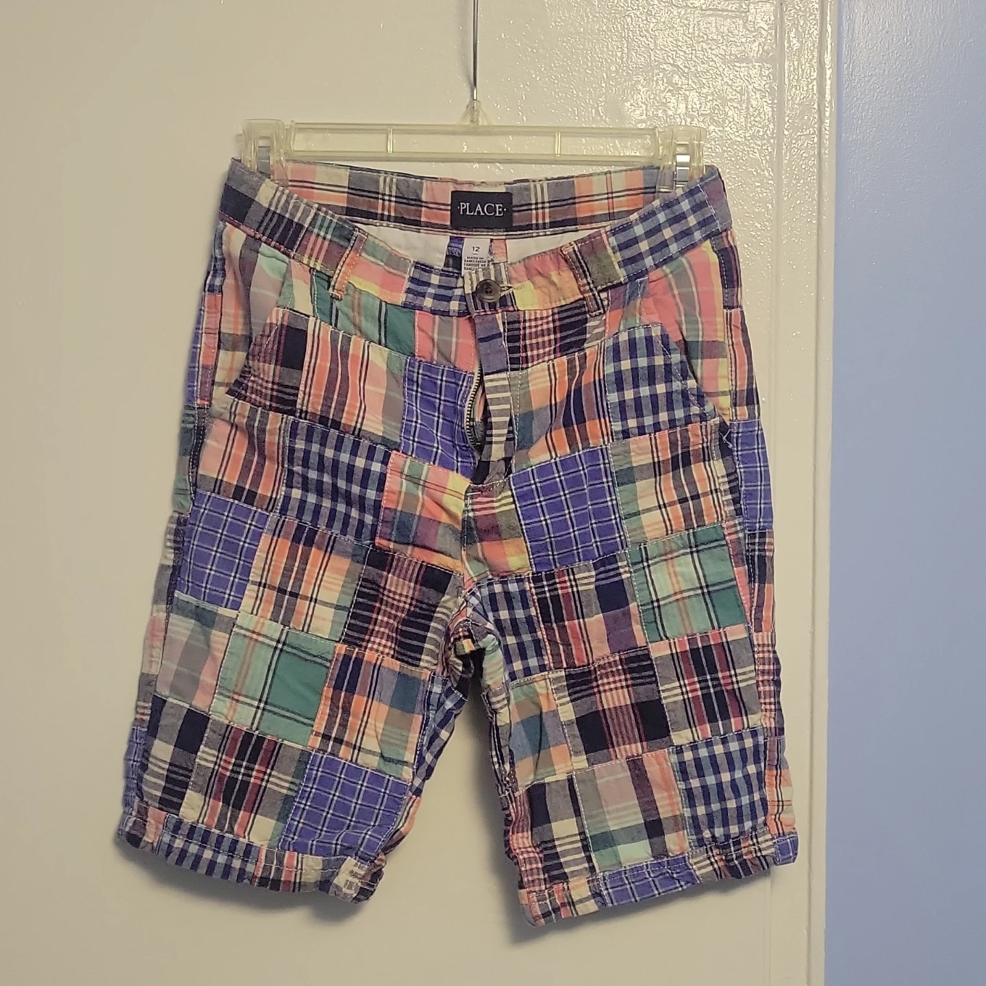The Children's Place Patchwork Plaid Shorts Size 12