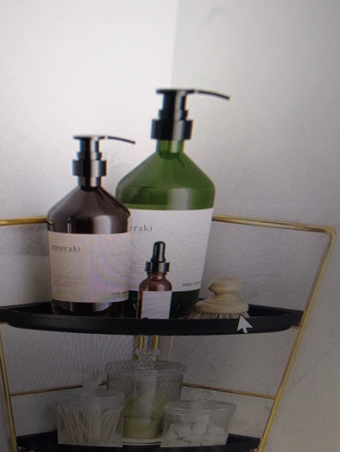 2-Tier Black and gold Corner Shelf - photo 4