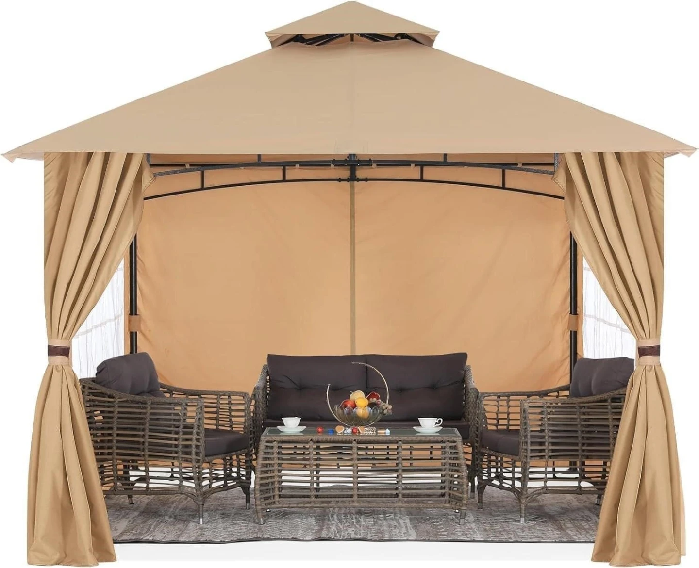 11ft x 11ft Patio Gazebo with Church Window - photo 3