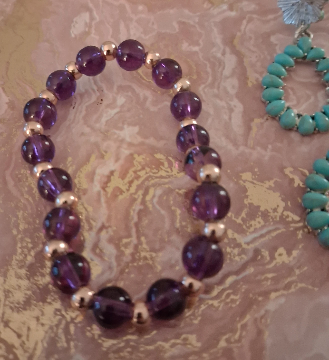 Assorted Beaded Bracelets and Teardrop Earrings - photo 3