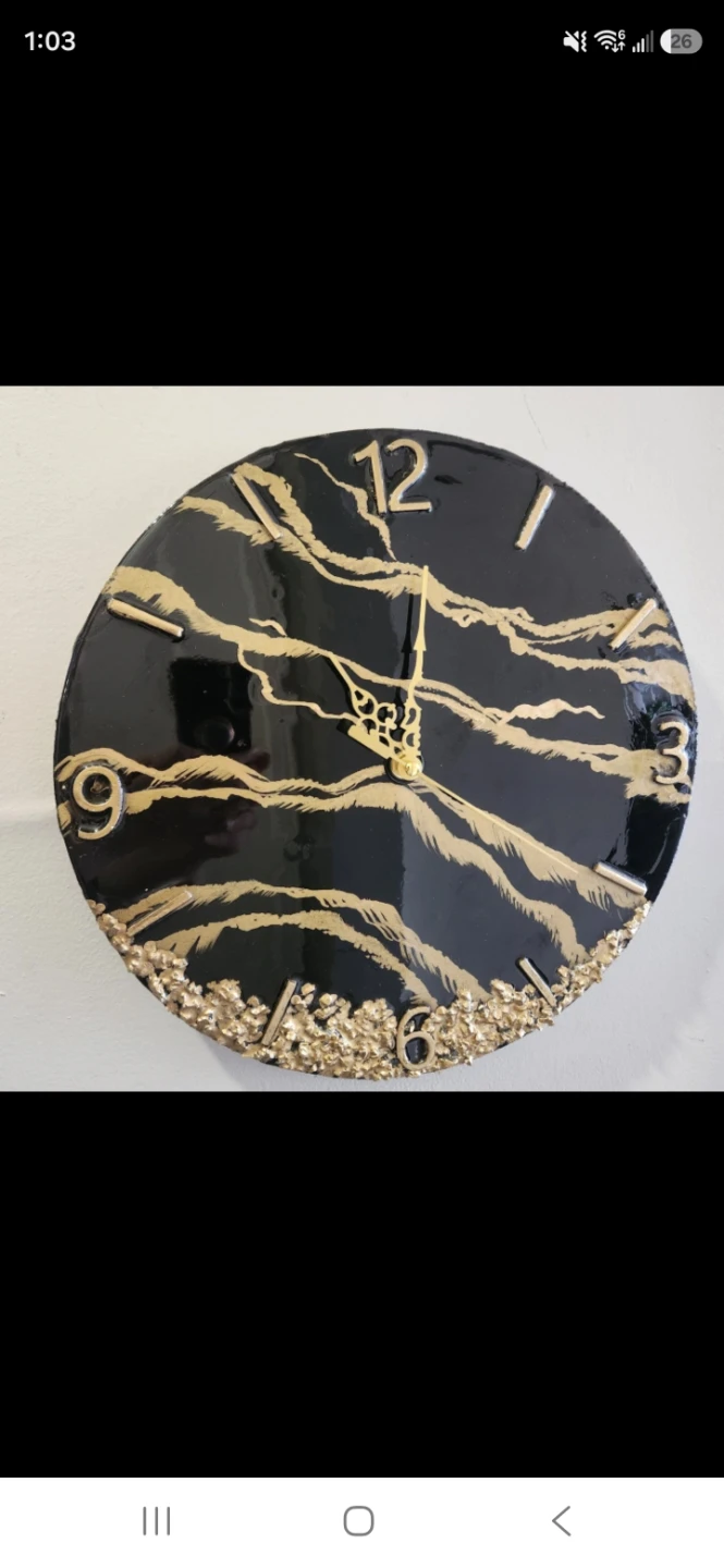 Handmade Resin Wall Clock - photo 4