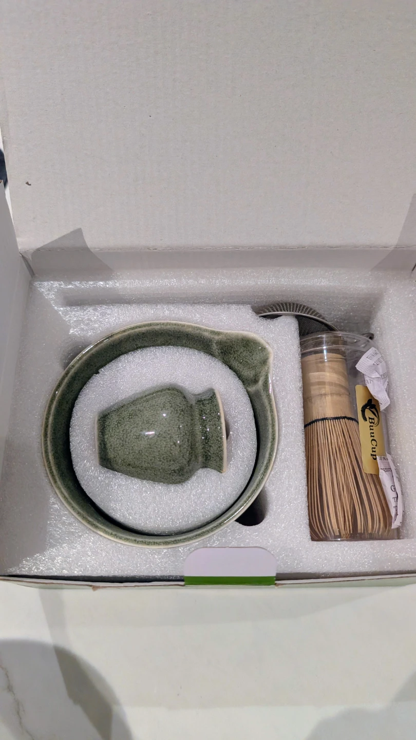 Matcha Whisk Bowl Set - 5 Pcs Jade Green