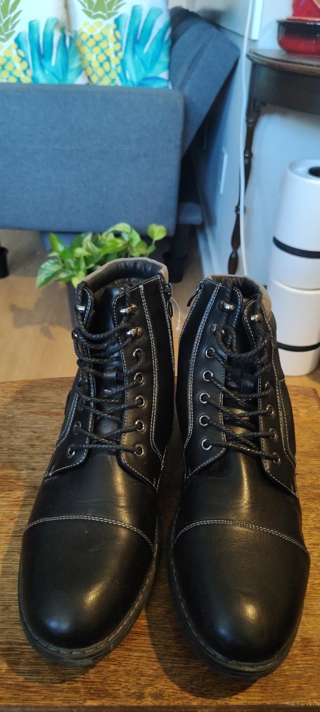 Black Men's Lace-up Ankle Boots