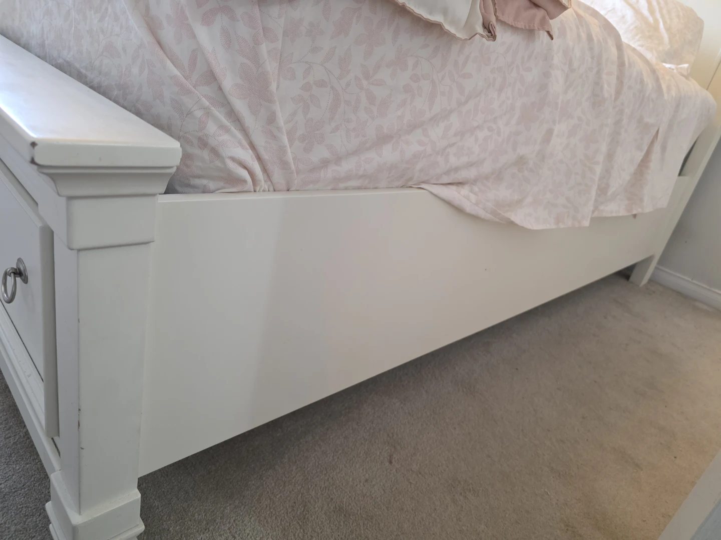 King size bed frame with bottom drawers - photo 3