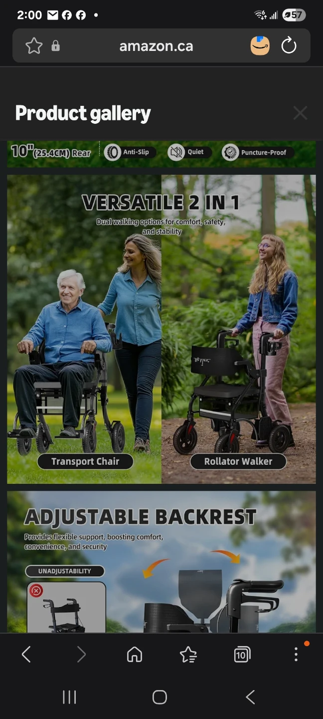 BigAlex 2 in 1 Rollator Walker & Transport Chair - photo 3
