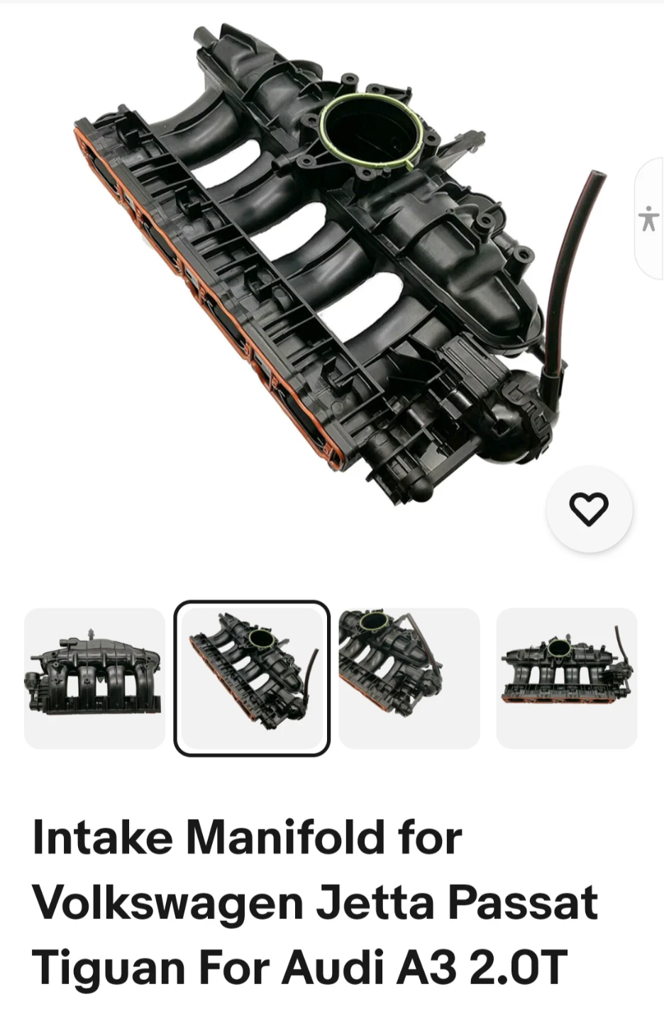 Intake Manifold for Volkswagen Jetta Passat Tiguan Audi A3 2.0T