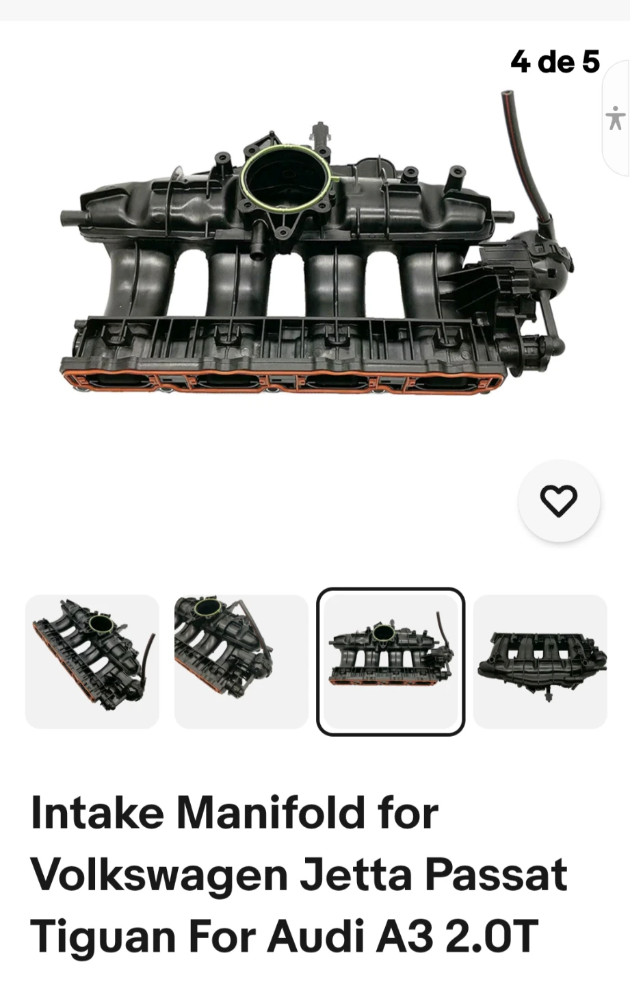 Intake Manifold for Volkswagen Jetta Passat Tiguan Audi A3 2.0T - photo 3