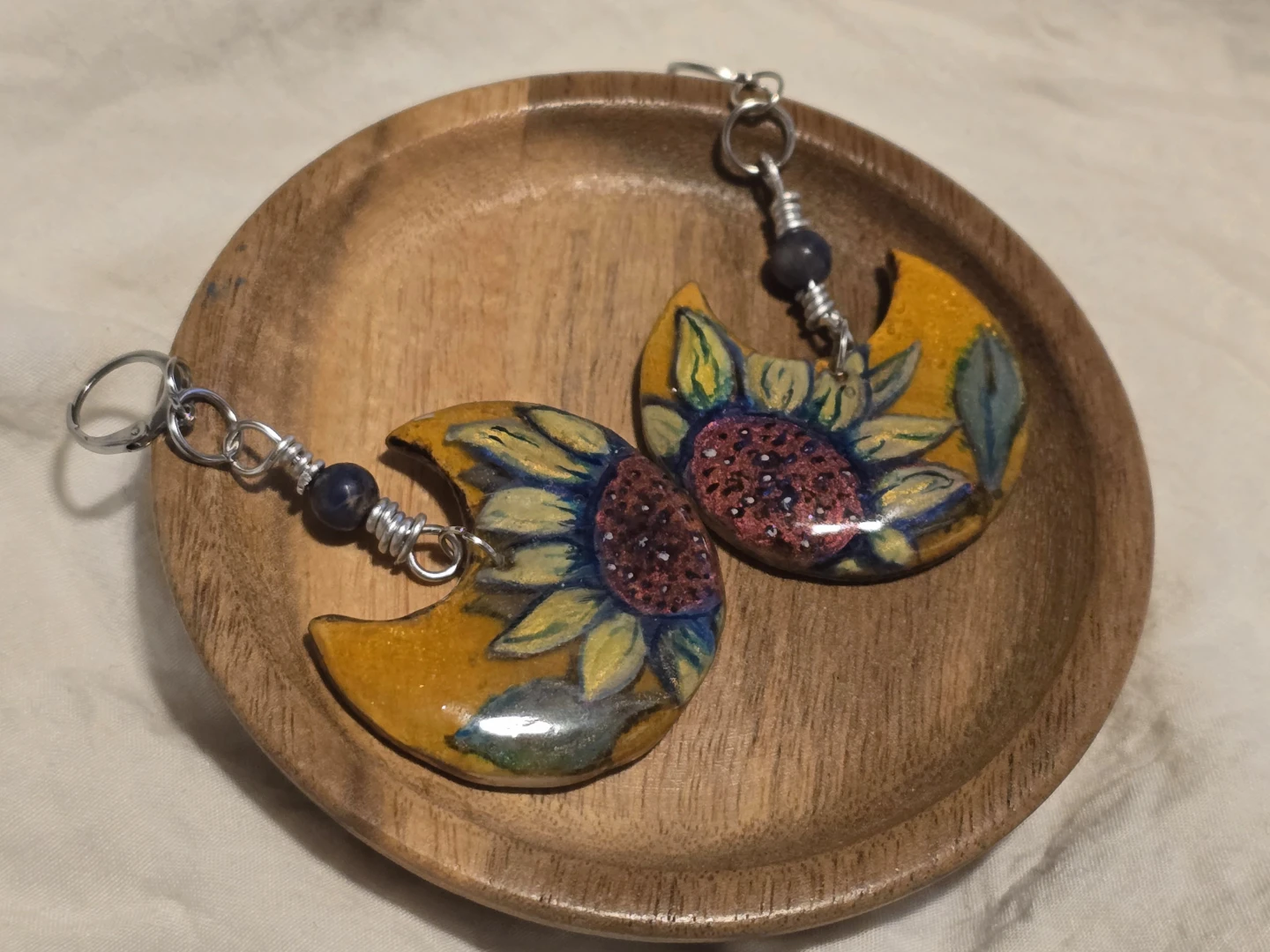 Handmade Sunflower Earrings - photo 2