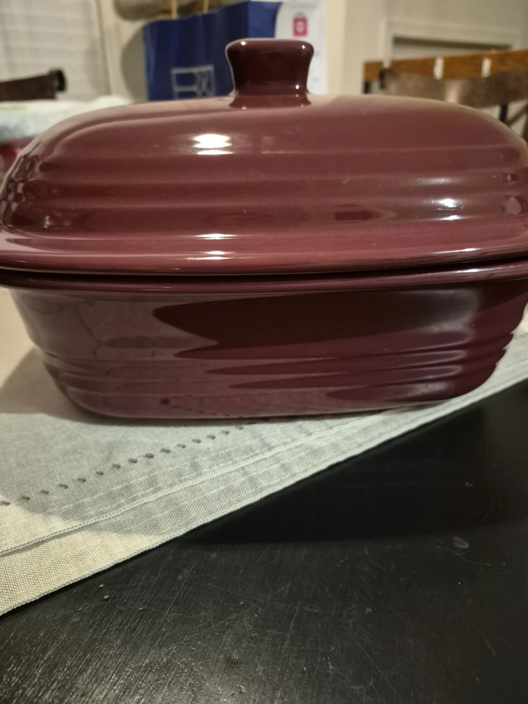 Pampered Chef Stoneware Roasting Pan