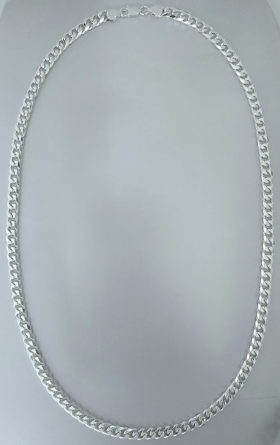 Silver Diamond Cut Cuban Chain