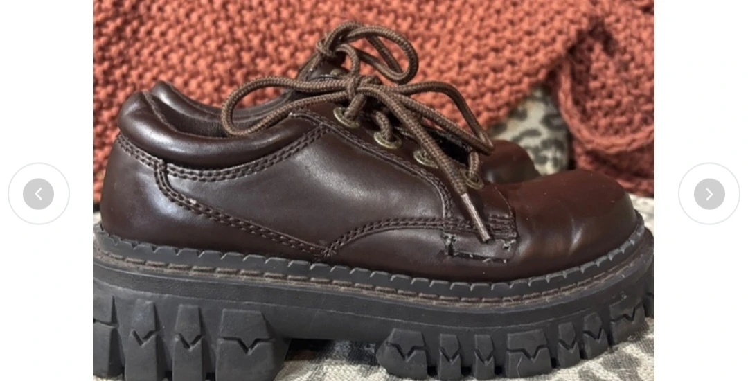 Brown Chunky Platform Lace-Up Shoes - photo 3