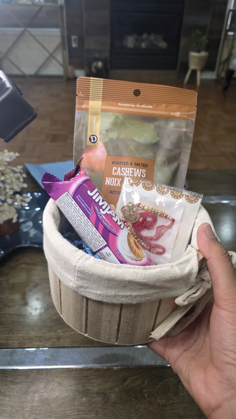 Rakhi Gift Basket with Cashews and Jim Jam - photo 4