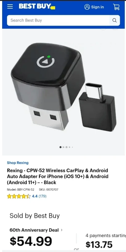 Rexing CPW-52 Wireless CarPlay & Android Auto Adapter - photo 5