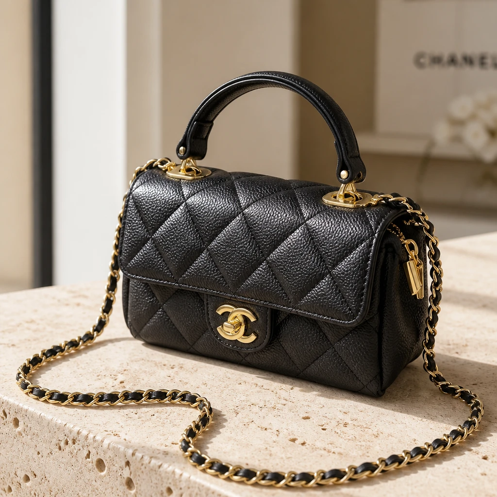 Chanel Black Quilted Leather Mini Flap Bag