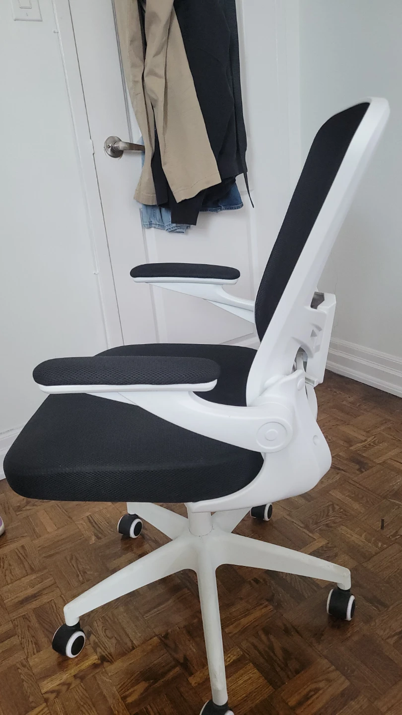 Swivel Office Chair - height adjustable, lumbar support (white) - photo 3
