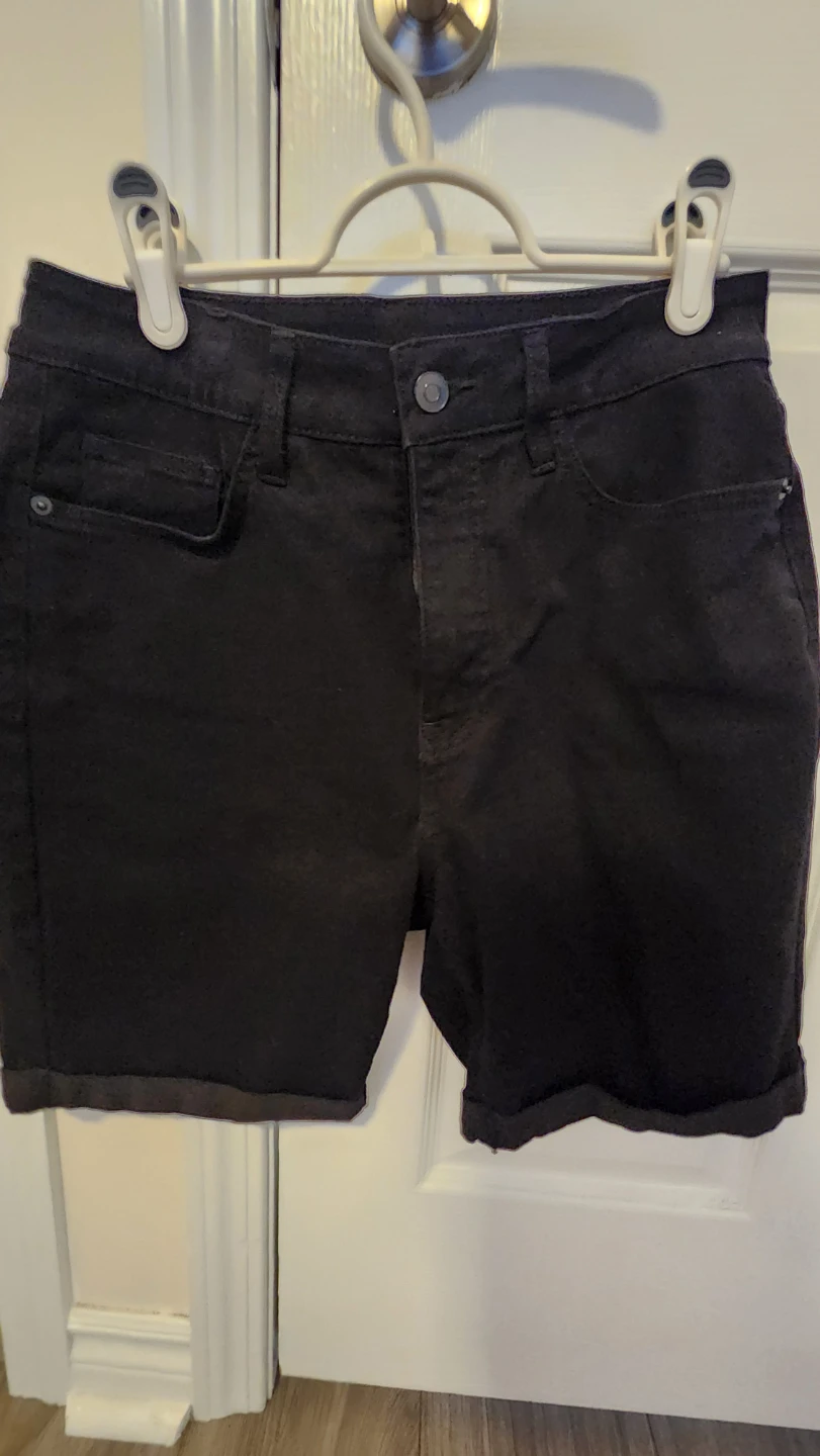 Black Denim Bermuda Shorts