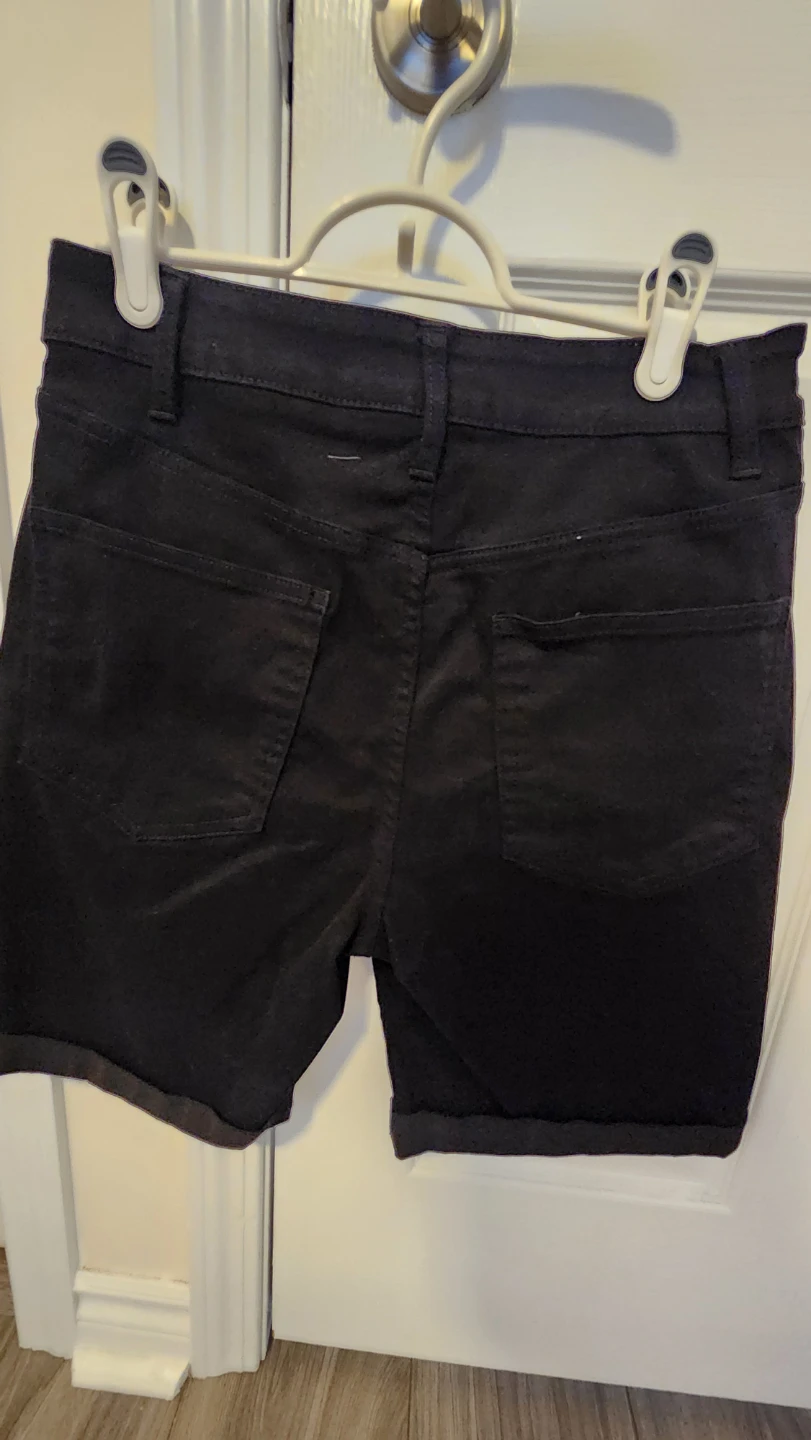 Black Denim Bermuda Shorts - photo 2