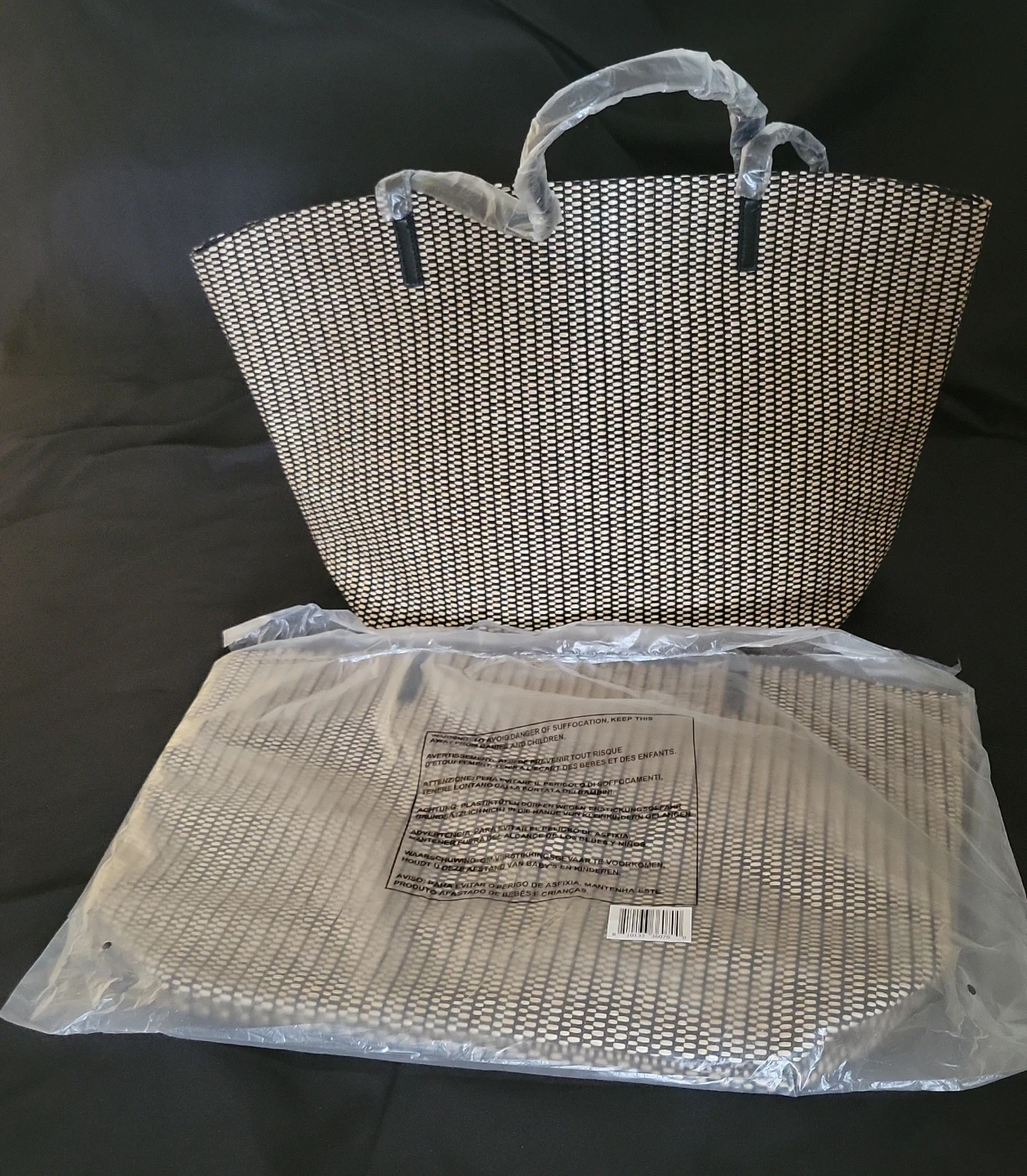 Set Tote Bags - Woven, Faux Leather, and Straw - photo 5