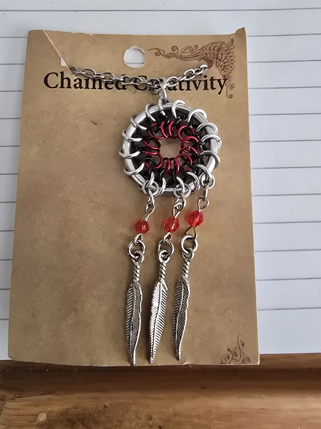 Chained Creativity Dreamcatcher Necklace