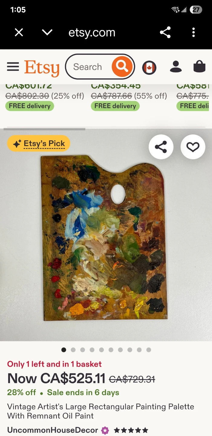 Wooden Artist Painting Palette with Oil Paint Remnants.art. - photo 4