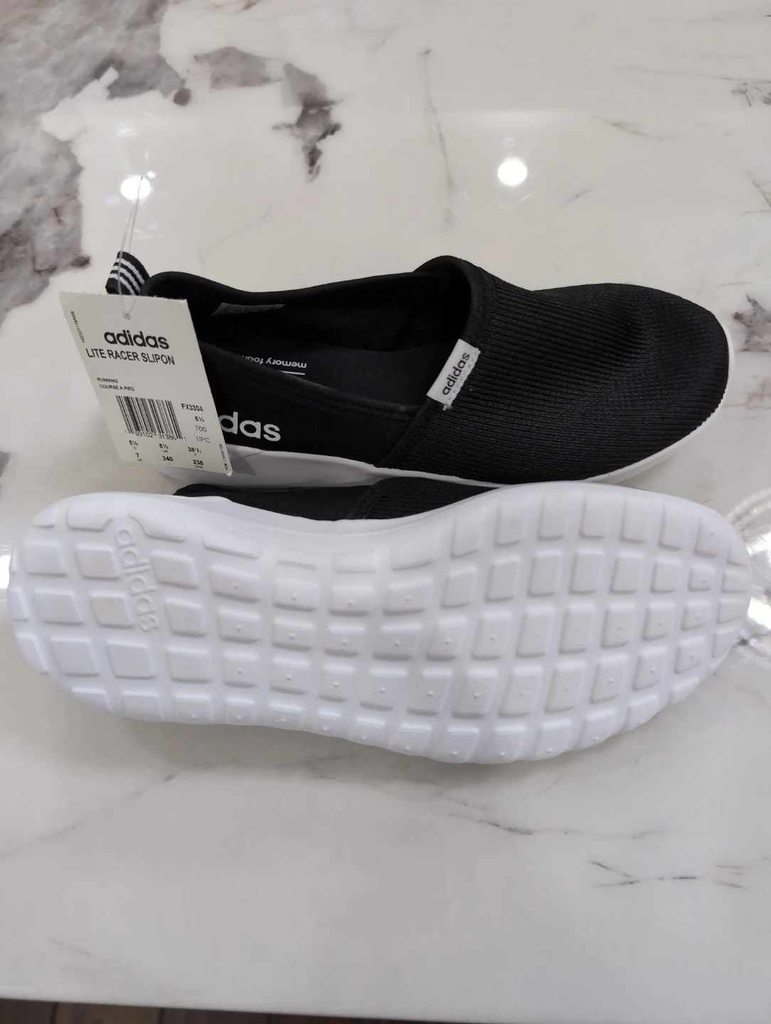 Ladies Adidas Lite Racer Slipon Running Shoes - photo 2