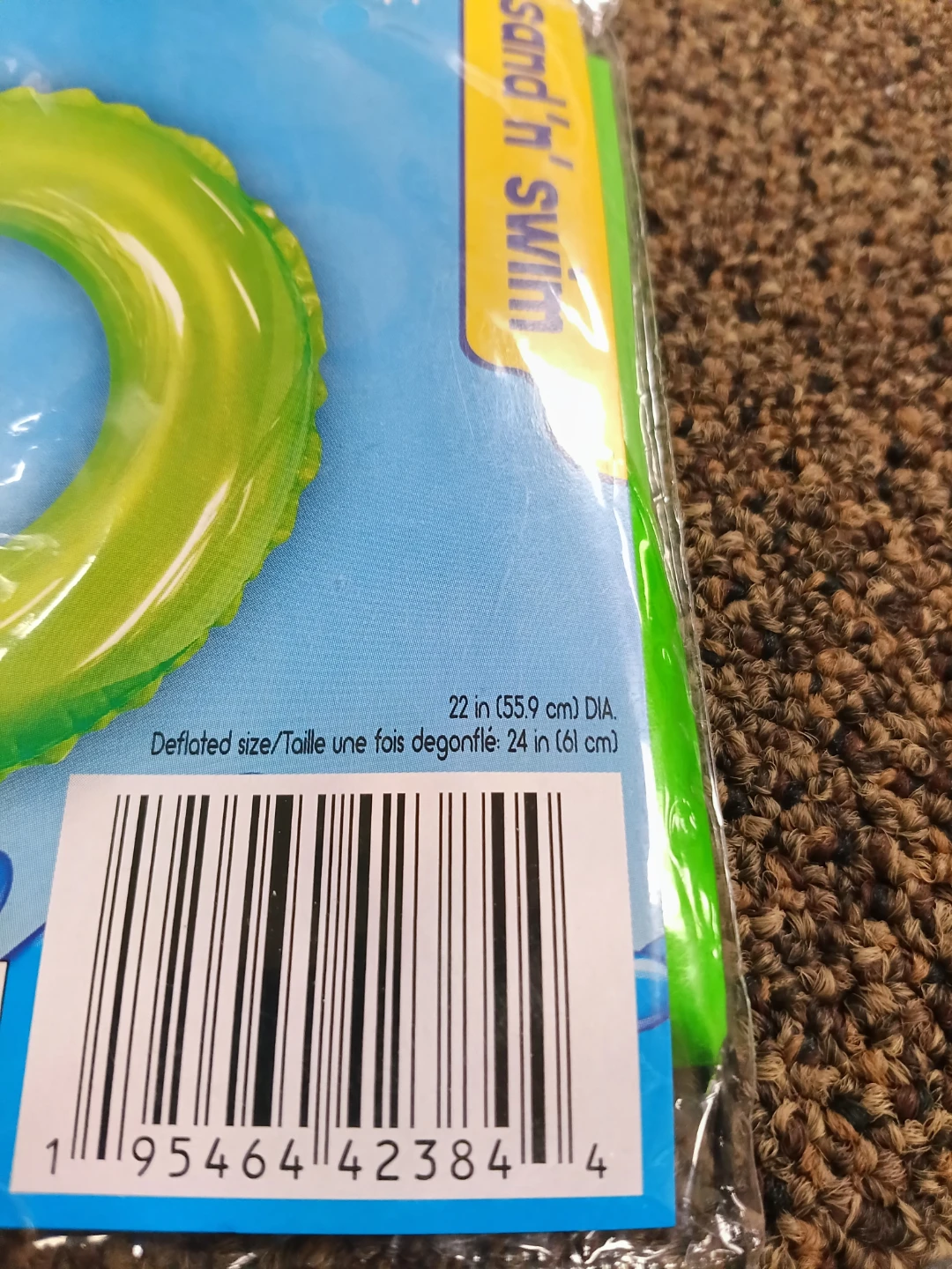 Inflatable Swim Ring – Neon Green - photo 2