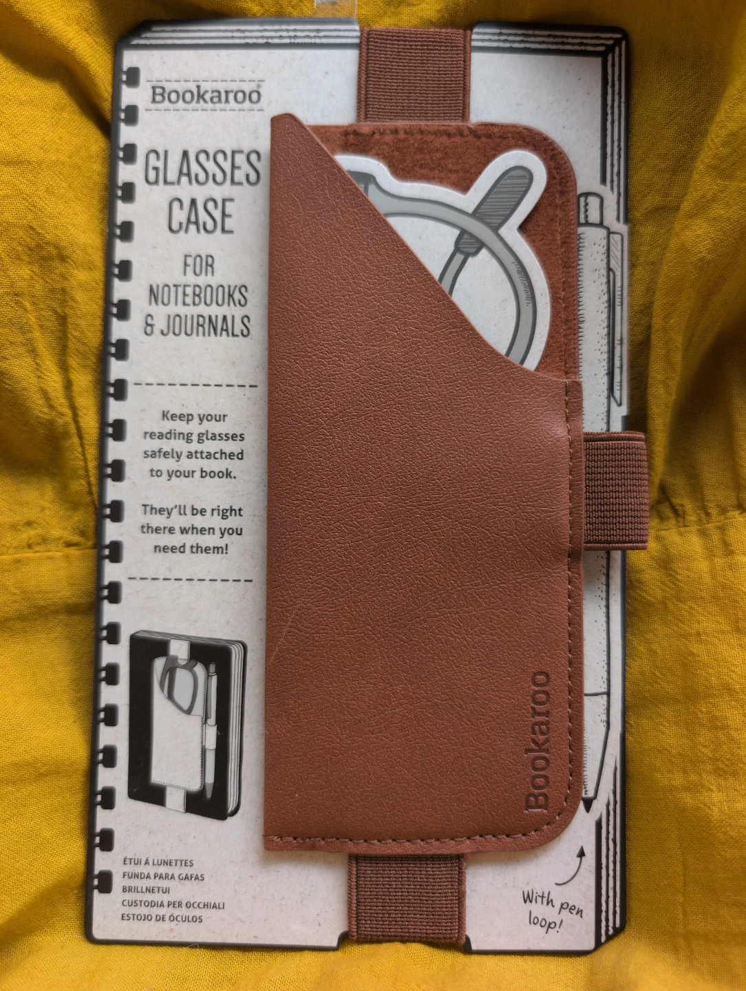 Bookaroo Glasses Case for Notebooks & Journals - Brown