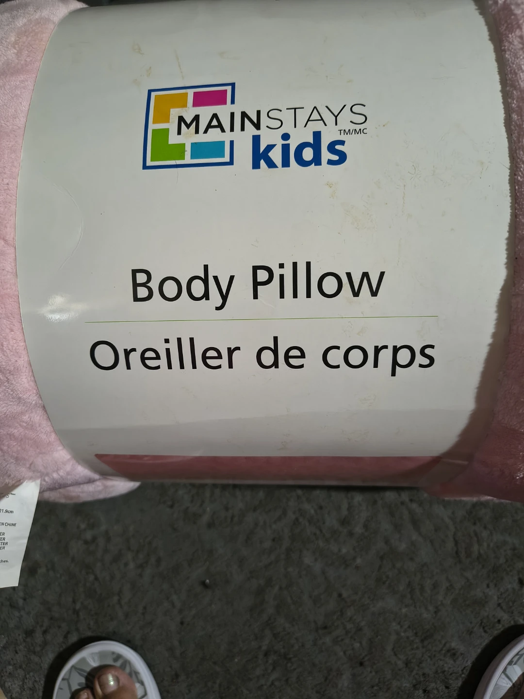 Mainstays Kids Body Pillow 19" x 48" Pink