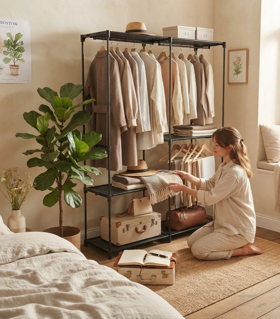 (BRAND NEW) Portable Closet Organizer Garment Rack - photo 2