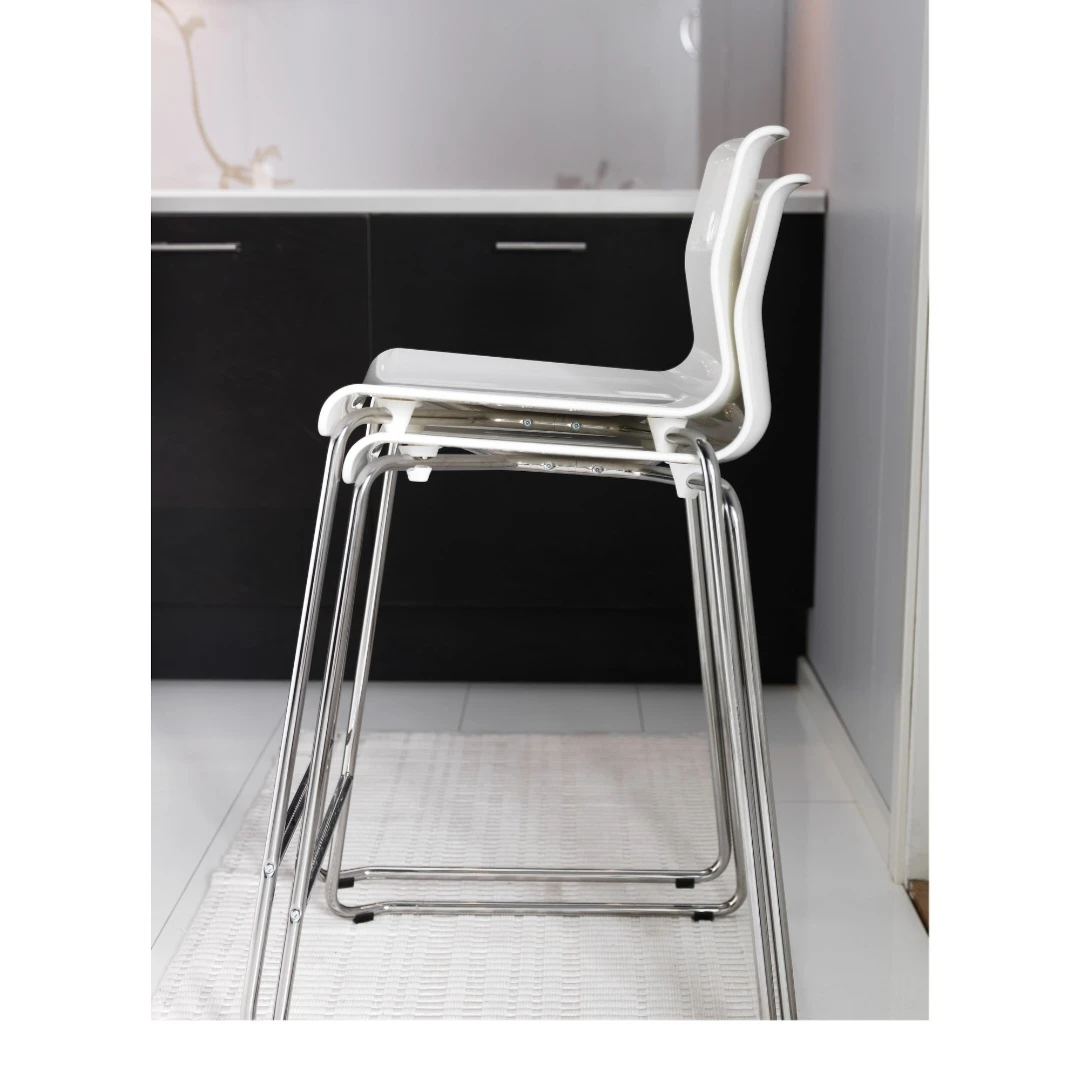 Ikea Bar Stool Counter Height White/Chrome Plated 66 cm - photo 4