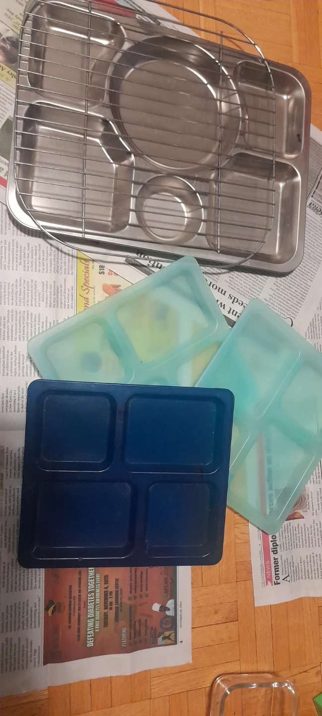 Stainless Steel Divided Tray and Plastic Portion Trays