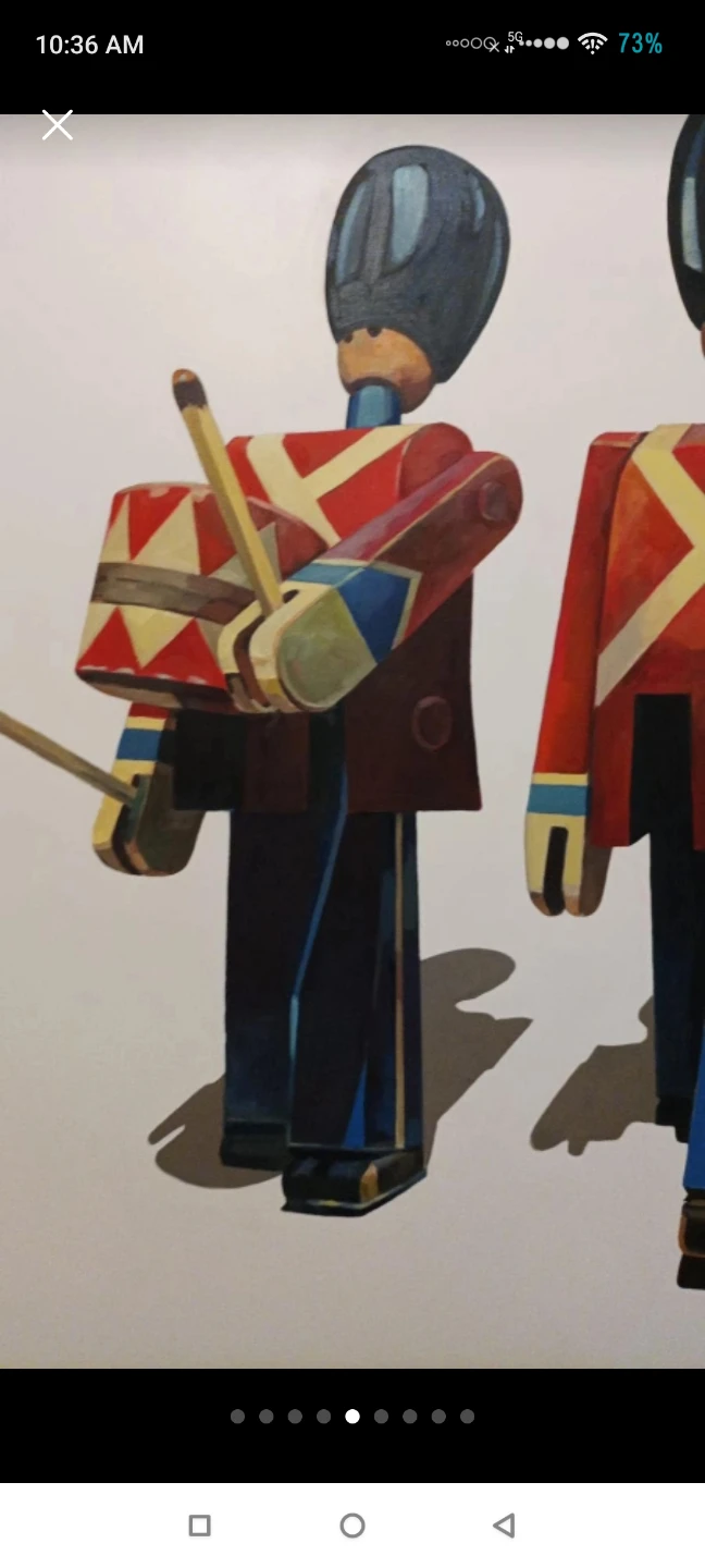 Original oil painting  6ft by 5 ft "Wooden Royal Guard" - photo 5
