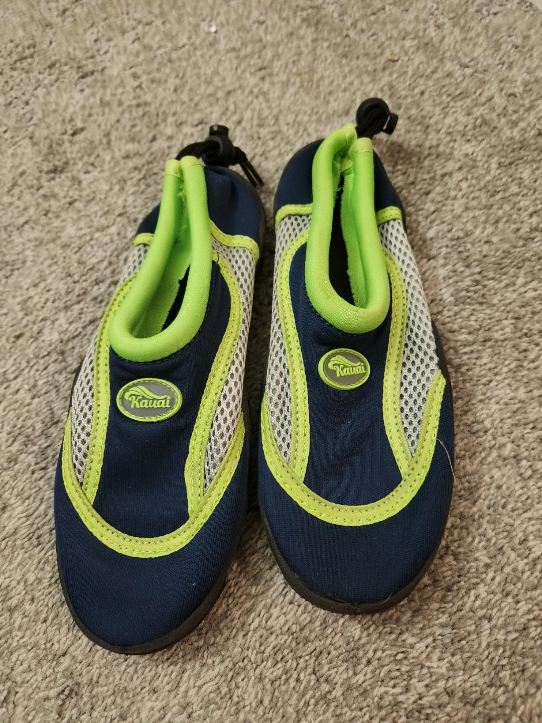 Kauai Water Shoes - Navy & Lime Green, Kids Sz 13/1 - photo 2